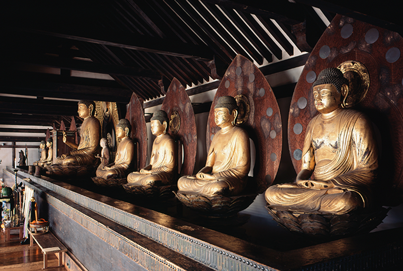 浄瑠璃寺：九体阿弥陀如来像〈国宝〉（写真：（株）飛鳥園）