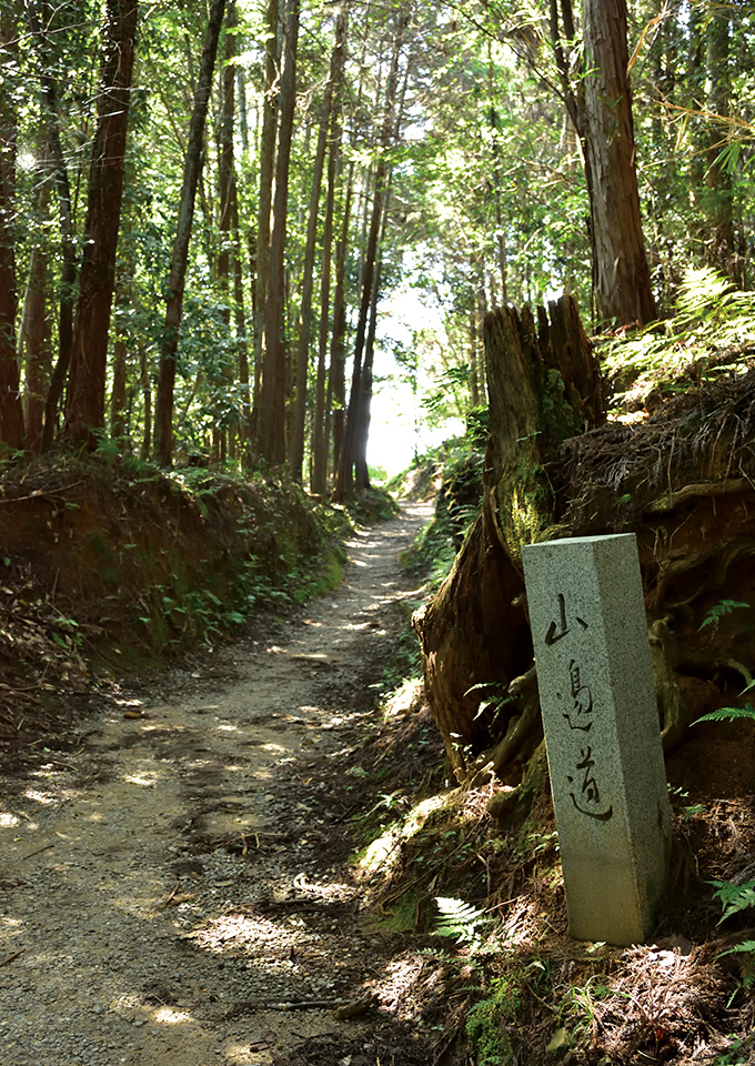 檜原神社の南に立つ山辺道の碑